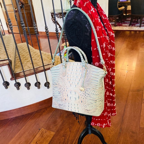 NWT Brahmin LG duxbury Satchel&wallet aquarelle - Picture 3 of 12